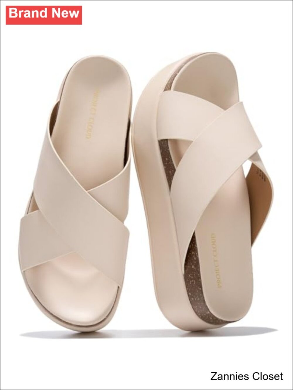 ✨Platform Wedge Sandals Women Cross Strap Slip On Open Toe Water Resistant